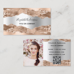 Foto Goldbarren-Aroma-Marmor qr-Code Visitenkarte