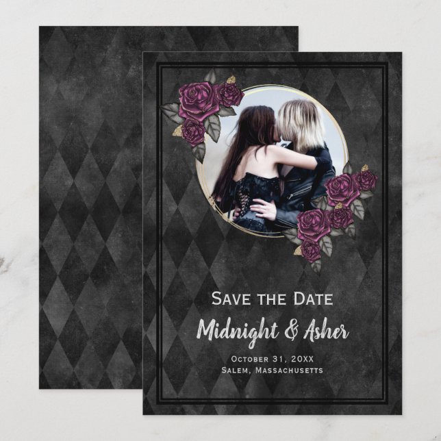 Foto Gothic Rose Save The Date (Vorne/Hinten)