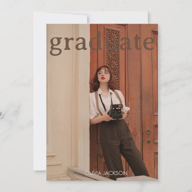 Foto Grad Ankündigung von Script-Abschluss (Vorderseite)