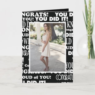 Foto grad Schwarzweiß-Karte Karte