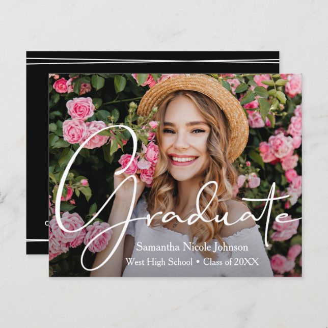 Foto Graduate Party Einladungen (Vorne/Hinten)