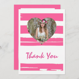 Foto Graduati in rosa und weiß Einladung