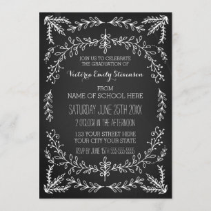 Foto Graduation Party Einladung Chalkboard