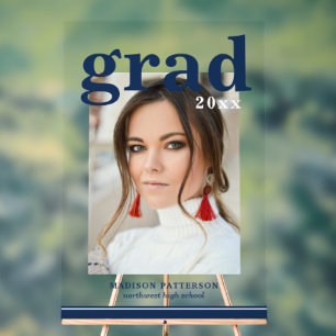 Foto Graduation Party Elegante Moderne Skripte Acrylschild