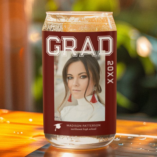 Foto Graduation Party Elegante Moderne Skripte Dosenglas (Von Creator hochgeladen)