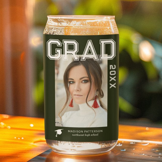 Foto Graduation Party Elegante Moderne Skripte Dosenglas (Von Creator hochgeladen)