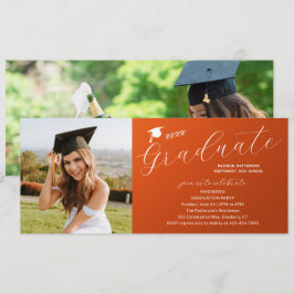 Foto Graduation Party Elegante Moderne Skripte Einladung