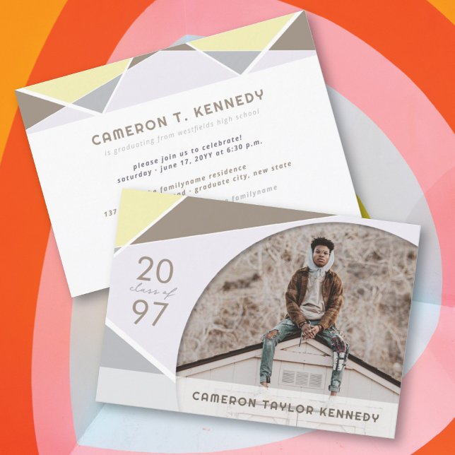 Foto Graduation Party für künstlerische Geofarbenb Einladung (Von Creator hochgeladen)