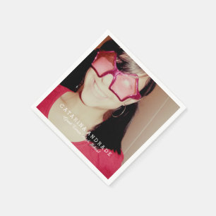 Foto Graduation Party Moderne High School Custom Serviette