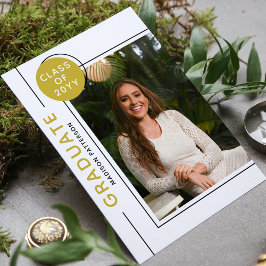 Foto Graduation Party Modernes Script Black Gold