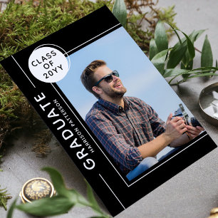 Foto Graduation Party Modernes Skript Schwarz-weiß