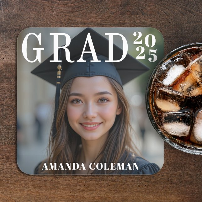 Foto Graduation Party Rechteckiger Pappuntersetzer (Photo Graduation Party Square Paper Coaster
)