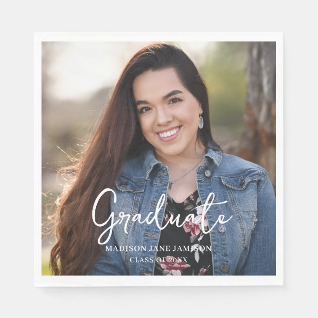 Foto Graduation Party Serviette (Vorderseite)