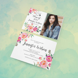 Foto-Graduationspartei für Wasserfarben Einladung