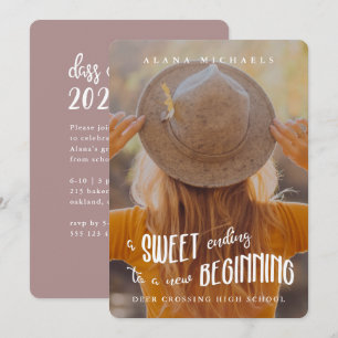Foto-Graduationspartei-Rose Einladung