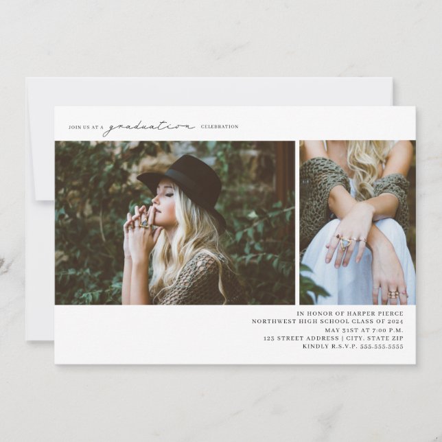 Foto-Graduierungspartei gemäß Artikel 2 Einladung (Vorderseite)