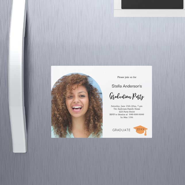 Foto-Graduierungsparty 2025 Magneteinladung (Von Creator hochgeladen)
