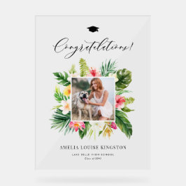 Foto-Graduierungsparty für Wasserfarben Acrylschild