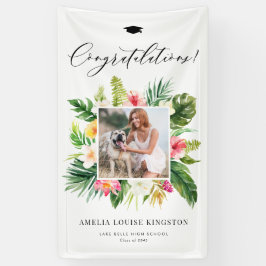 Foto-Graduierungsparty für Wasserfarben Banner