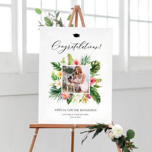 Foto-Graduierungsparty für Wasserfarben Poster