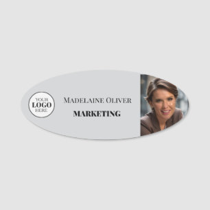 Foto Grau Logo für Mitarbeiter Namensschild