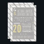 Foto Grau und Gelb Moderne Typografie Hochzeit Einladung<br><div class="desc">Old Hollywood Vintag Modern Retro Playbill Your Foto Gray and Yellow Niedlich Hearts Geometric Pattern Typografy Wedding Invitations - Gelb kann durch Klick angepasst werden - Graue und gelbe Hochzeit mit Ihrem Foto auf der Rückseite</div>