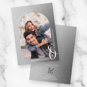Foto Gray QR Code Hochzeit Save The Date