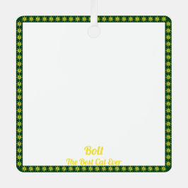 Foto Green Gold Border Name Sprichwort Ornament