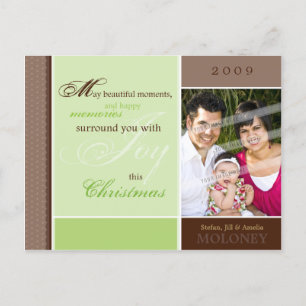 FOTO GREETING POSTCARD :: inspirierende Freude 3 Feiertagspostkarte