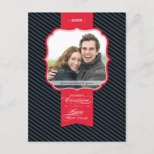 FOTO GREETING POSTCARD: lapel 4P Feiertagspostkarte