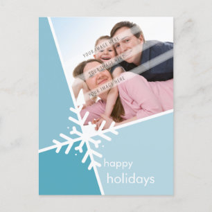 FOTO GREETING POSTCARD :: moderista snowflake P3 Feiertagspostkarte