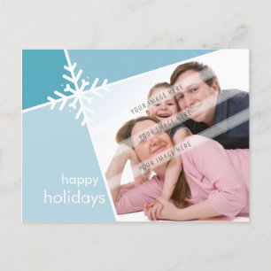 FOTO GREETING POSTCARD :: modernista snowflake L3 Feiertagspostkarte