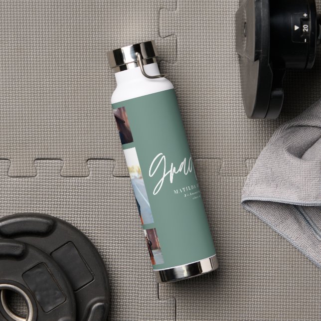 Foto-Grün-Abschluss-Drehbuch Trinkflasche (Fitnessstudio)