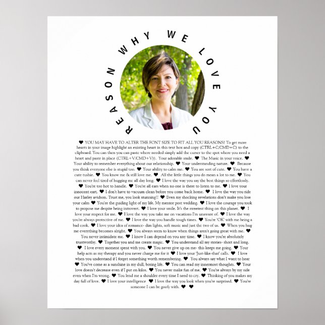 Foto Gründe für unsere Liebe Poster (Vorne)