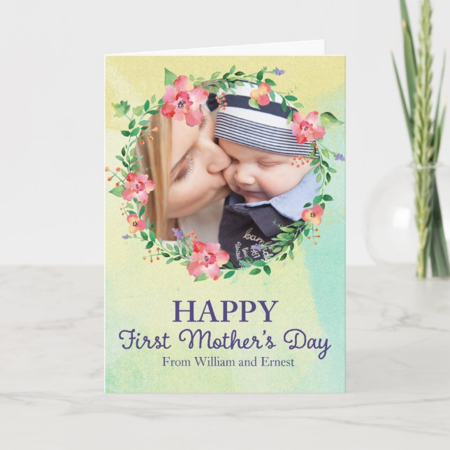 Foto-Grußkarte der ersten Mutter Karte (Vorderseite)