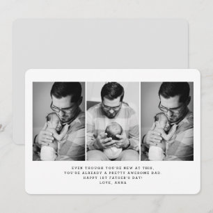 Foto-Grußkarte für den 1. Vater Einladung