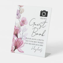 Foto Guest Book Dusty Rose Floral Wedding
