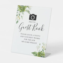 Foto Guest Book Greenery Botanische Hochzeit Sockelschild