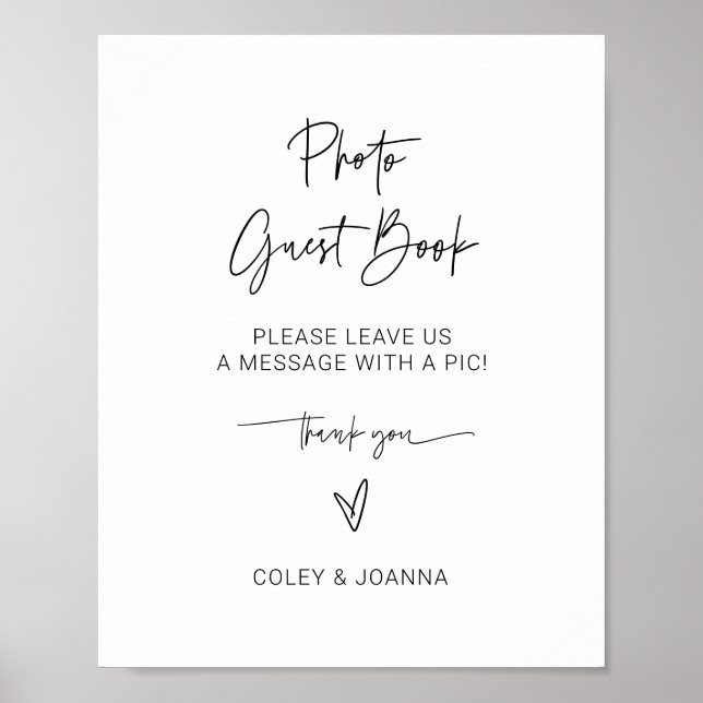 Foto Guest Book Sign Table Poster (Vorne)