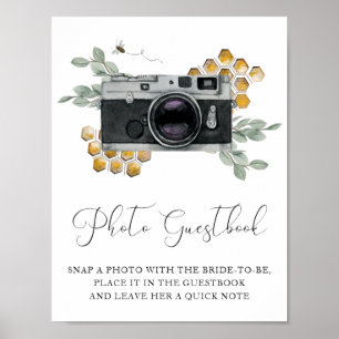 Foto Guestbook Bienen und Eukalyptus-Zeichen Poster