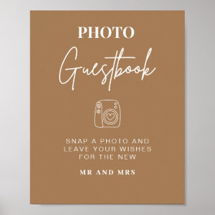 Foto Guestbook   Modernes Minimalistisches Hochzei Poster
