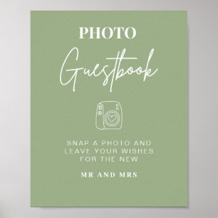 Foto Guestbook Modernes Minimalistisches Hochzei Poster
