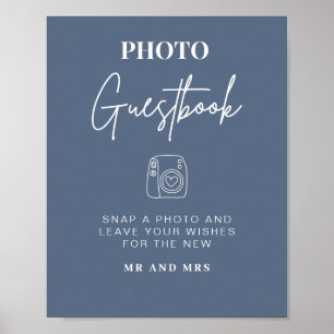 Foto Guestbook   Modernes Minimalistisches Hochzei Poster