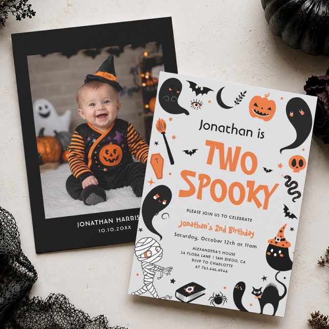 Foto-Halloween-2.-Geburtstagsfeier Junge  Einladung (Von Creator hochgeladen)
