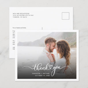 Foto handgeschriebene Hochzeit Dankeschön-Karte