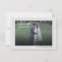 Foto handgeschriebene Hochzeit Dankeschön-Karte