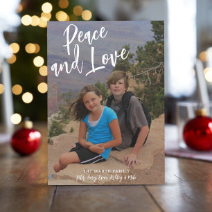 Foto Handgeschriebene Weihnachten Karierter Friede