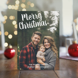 Foto Handgeschriebenes frohe Weihnachten Rot Karie
