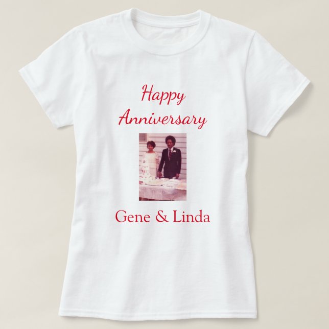 Foto Happy Anniversary T-Shirt (Design vorne)