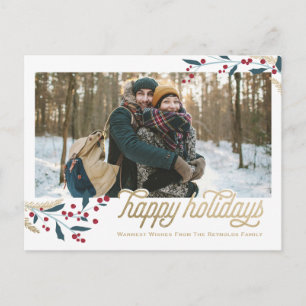 Foto Happy Holidays Postkarte